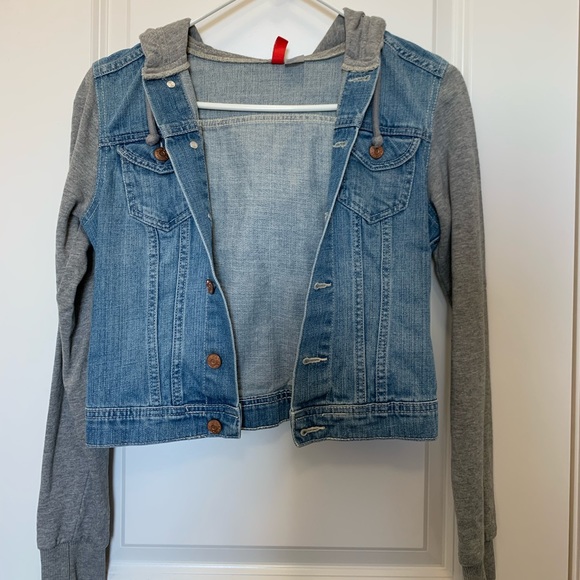 H&M Jackets & Blazers - H&M Denim Jacket with Sweater Sleeves
